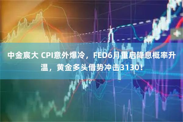 中金宸大 CPI意外爆冷，FED6月重启降息概率升温，黄金多头借势冲击3130！