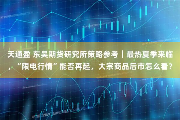天通盈 东吴期货研究所策略参考｜最热夏季来临，“限电行情”能否再起，大宗商品后市怎么看？